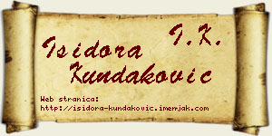 Isidora Kundaković vizit kartica